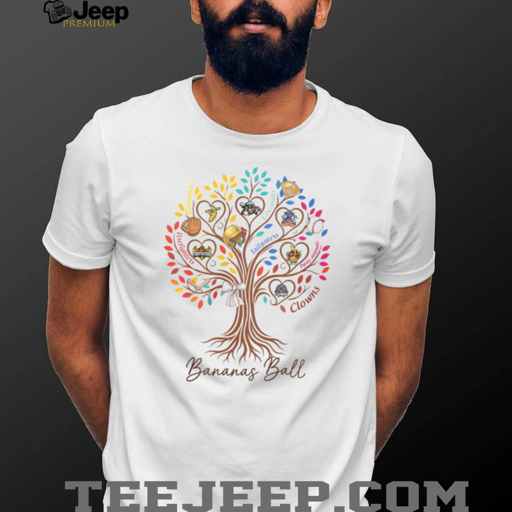 Bananas Ball Team Logo Family Tree Heart Baseball T Shirt