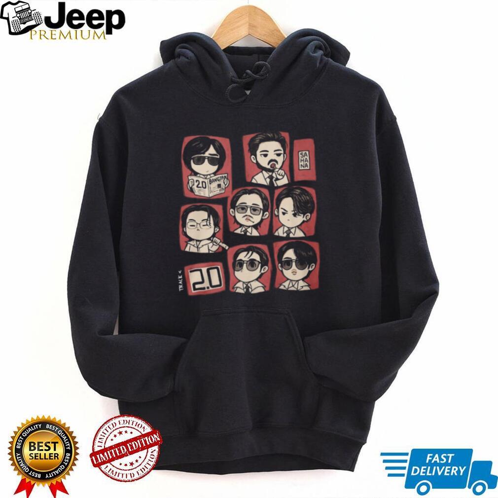 Bangtan Boys 2.0 Track Sahana Vintage Style Retro Kpop Music Fans Men Women T Shirt