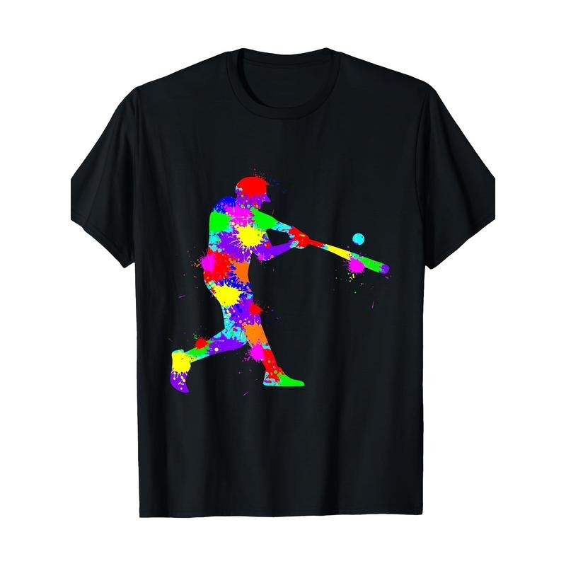 Baseball Baseball Player T-shirt 100% cotton T-shirt Made in USA