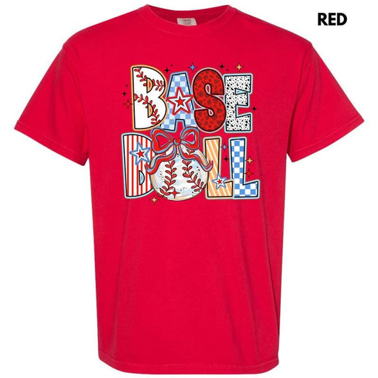 Baseball Crazy Pattern Comfort Colors T-Shirt 'NLB'