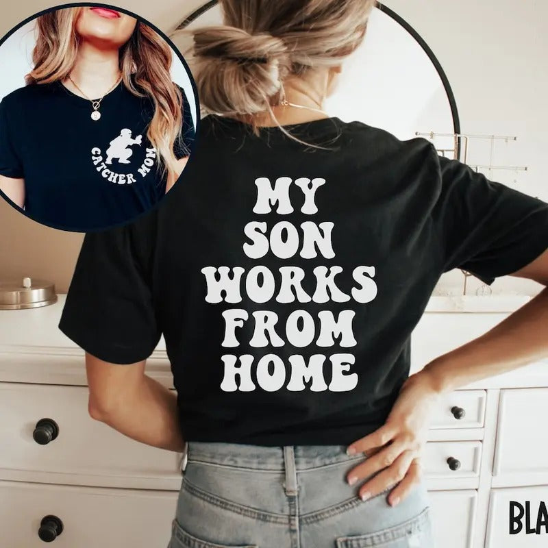 Baseball Mom Shirt, Funny Baseball T-Shirt, Catcher's Mom Baseball Shirt, Gift For Baseball Mama, Cute Game Day Tee