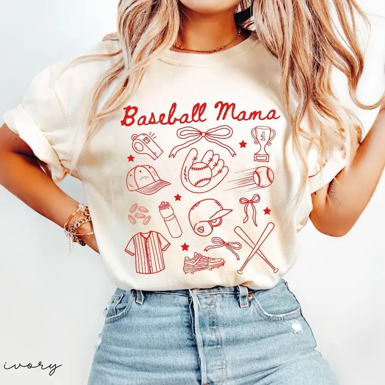 Baseball Mom Shirt, Mother's Day Gift, Gift for Sports Mom, Baseball Mama TShirt, Game Day Sweatshirt for Tball Mom