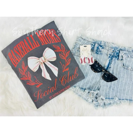 Baseball Moms Social Club T shirt  | Baseball Season | Baseball Mama | Pepper comfort colors T shirt top