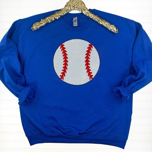 Baseball Sequin Patch Sweatshirt