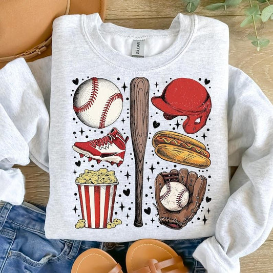 Baseball , Retro Baseball , Game Day , Vintage Baseball , Baseball Mama , Baseball Mom , Hey Batter Batter Sweatshirt