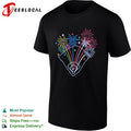Baseball diamond fireworks celebration stadium shirt