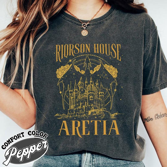 Basgiath War College Comfort Color Shirt, Fourth Wing Shirt, Fourth Wing Merch Riorson, Xaden Riorson House Tee, Bookish Gift, Book Lover