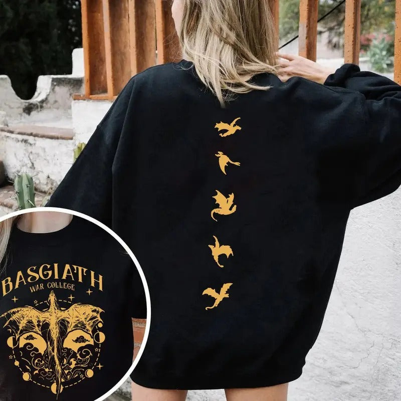Basgiath War College Double Sides Shirt, Fourth Wing Shirt, Dragon Rider Shirt, The Empyrean Series, Violet Xaden Fantasy Bookish Shirt  T-shirt, sweater and Hoodie
