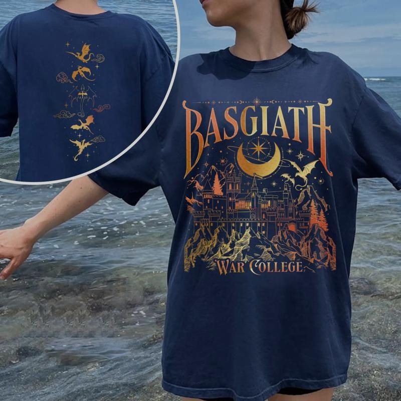 Basgiath War College T-Shirt, Vintage Dragon Rider Shirt, Fourth Wing Inspired Sweatshirt, Riders Quadrant Tee, Bookish Merch