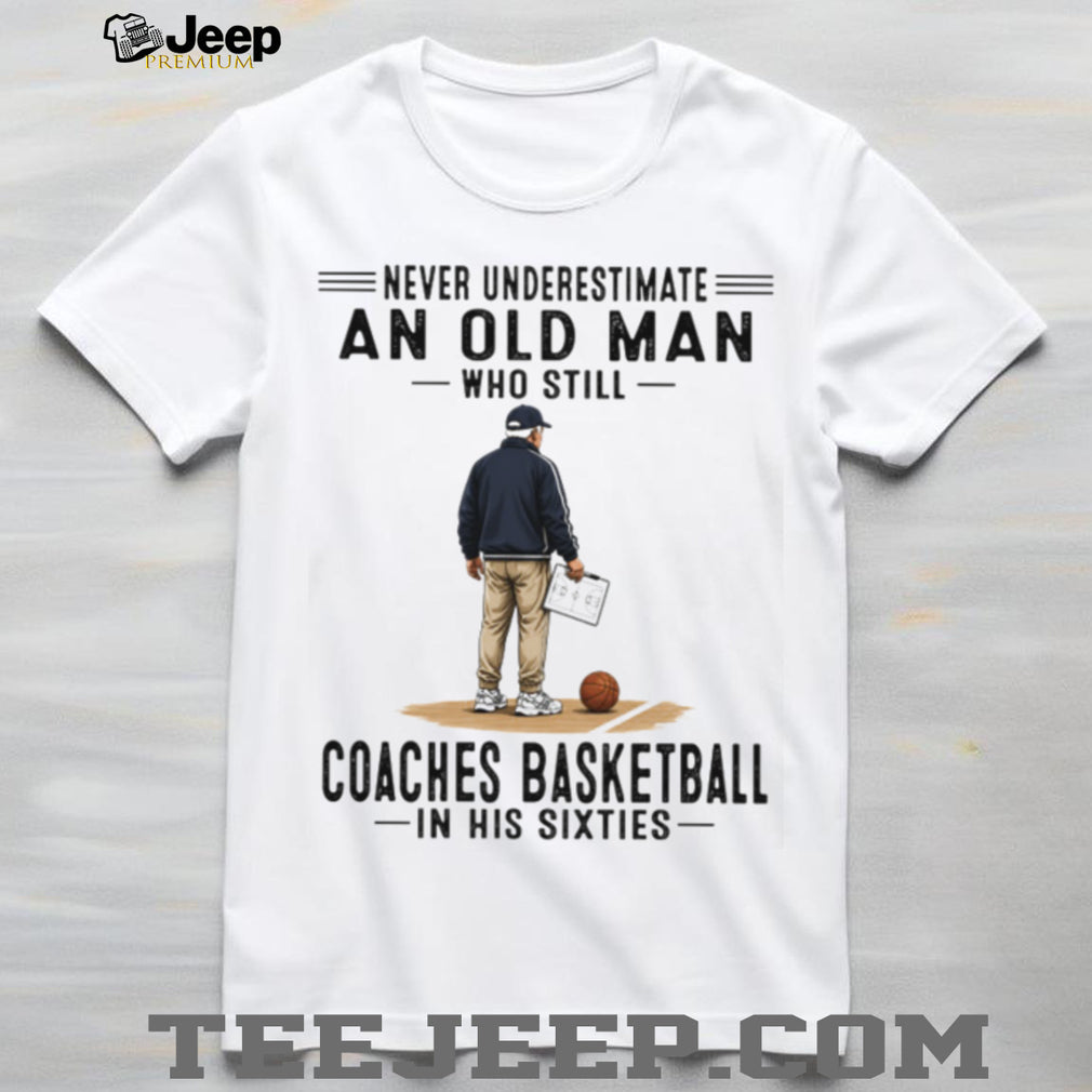 Basketball Coach Old Man In His Sixties Vintage Sports Team Training Men Shirt