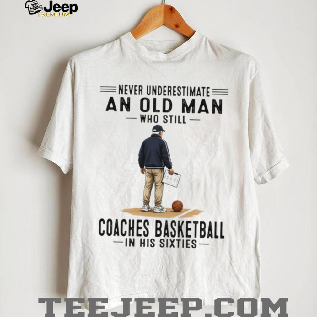 Basketball Coach Old Man In His Sixties Vintage Sports Team Training Men Shirt