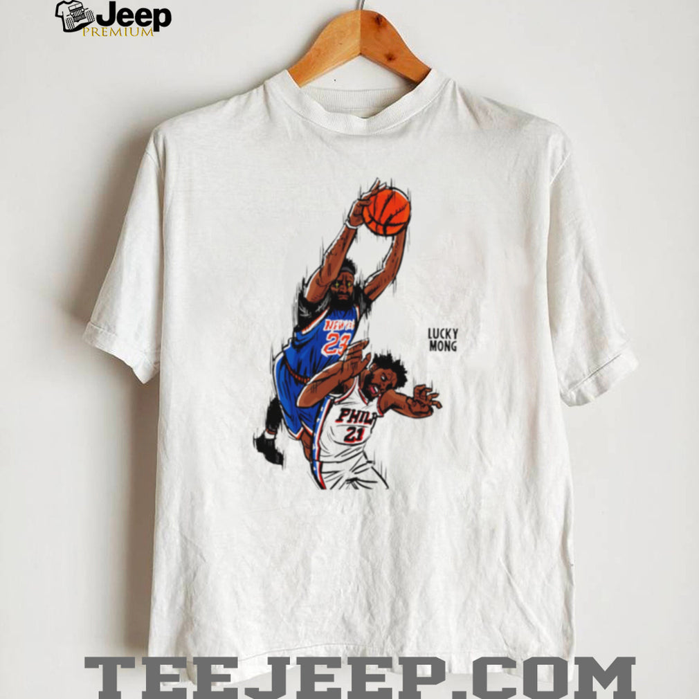 Basketball Poster Art Dunking Duel Graphic T Shirt