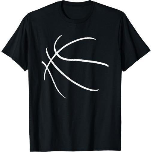 Basketball Silhouette Bball Player Coach Sports Baller Gift T-Shirt Made in USA