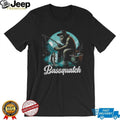 Bassquatch Funny Bigfoot Fishing in a Boat Bass Fisherman T Shirt
