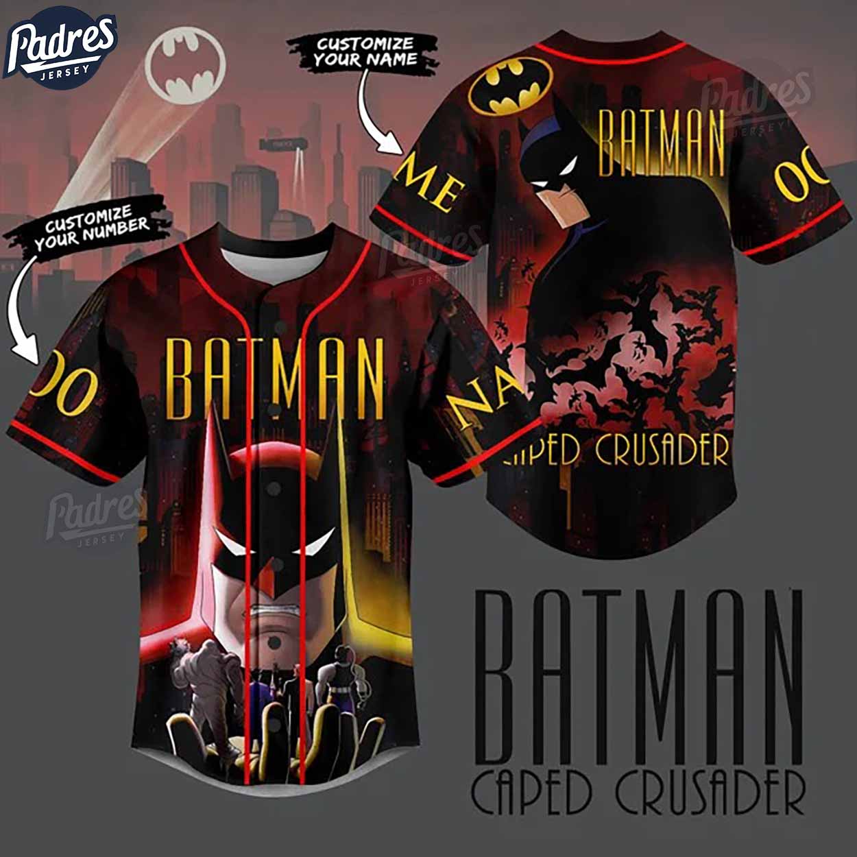 Batman Caped Crusader Custom Baseball Jersey Online - Padres Jersey Oasis: Elevate Your Baseball Style Game