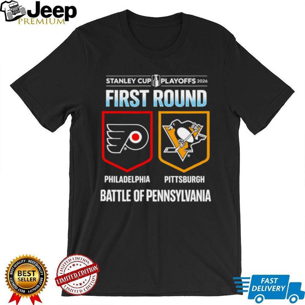 Battle of Pennsylvania Philadelphia vs Pittsburgh First Round Hockey T Shirt