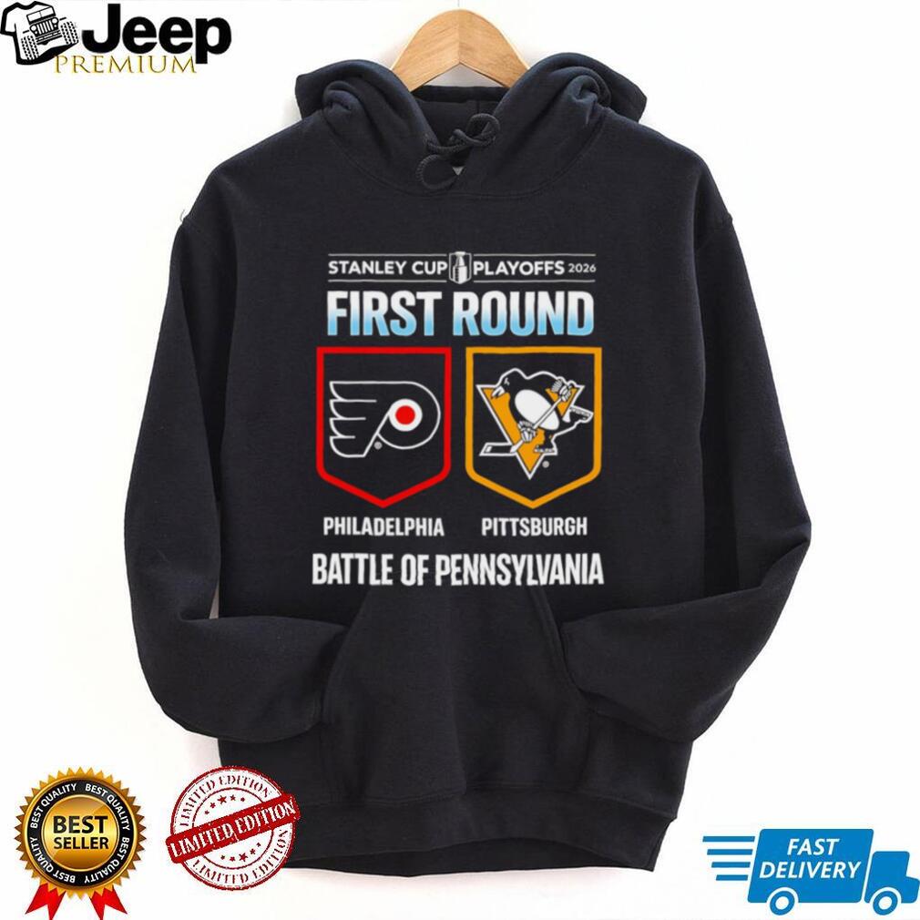 Battle of Pennsylvania Philadelphia vs Pittsburgh First Round Hockey T Shirt