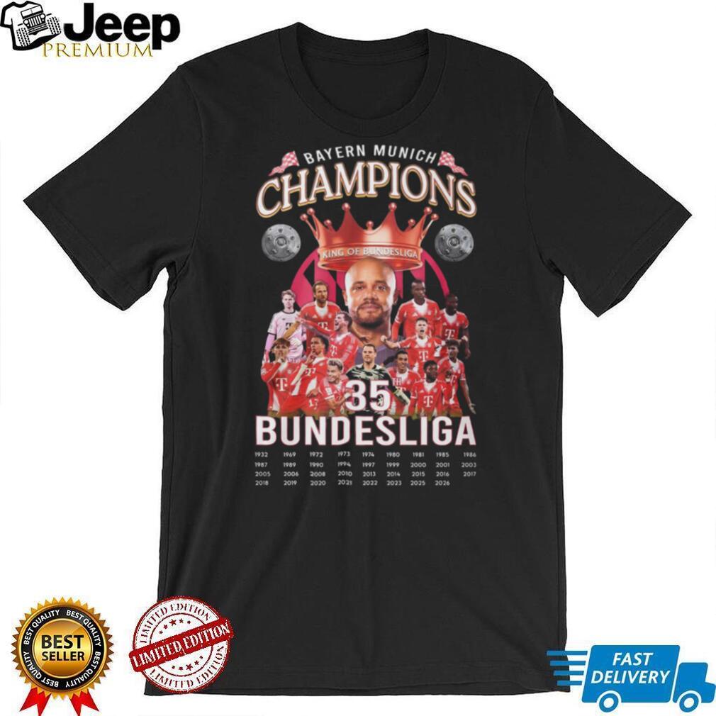 Bayern Munich Bundesliga Champions 35 Times King of Bundesliga Soccer Fan T Shirt
