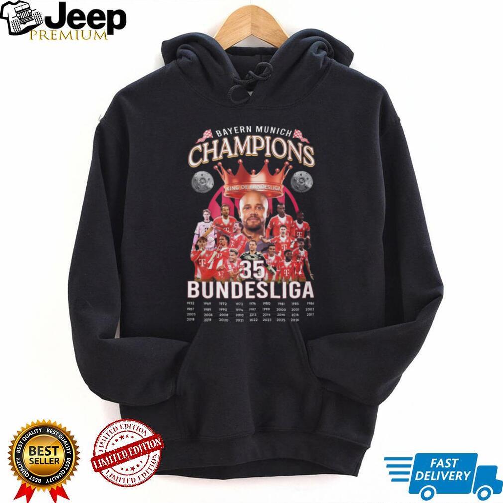 Bayern Munich Bundesliga Champions 35 Times King of Bundesliga Soccer Fan T Shirt