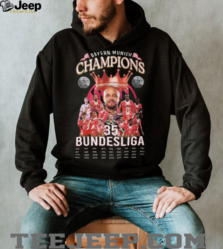 Bayern Munich Bundesliga Champions 35 Times King of Bundesliga Soccer Fan T Shirt
