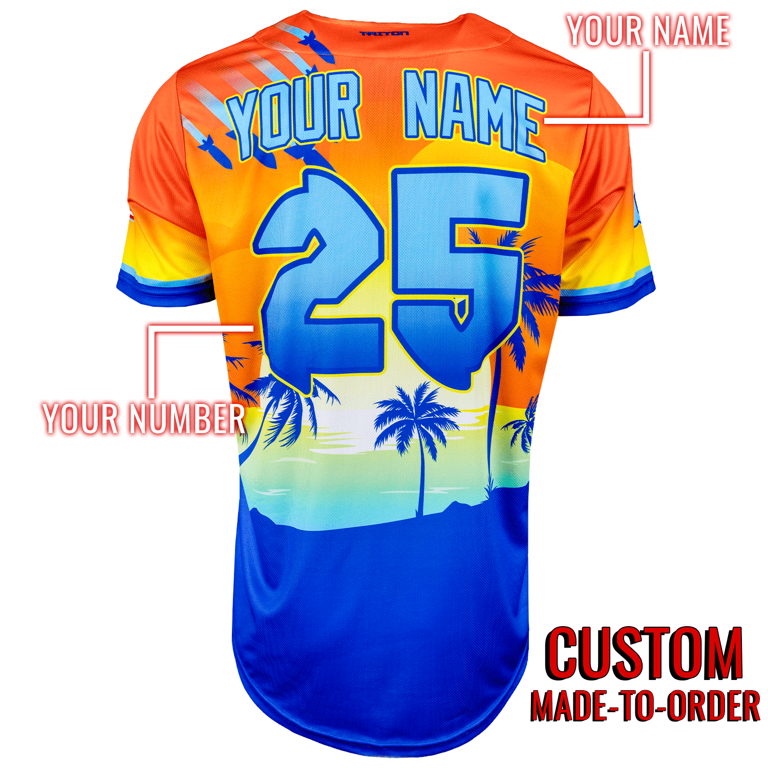 Beach Bombers Lifestyle Baseball Jersey *CUSTOM*