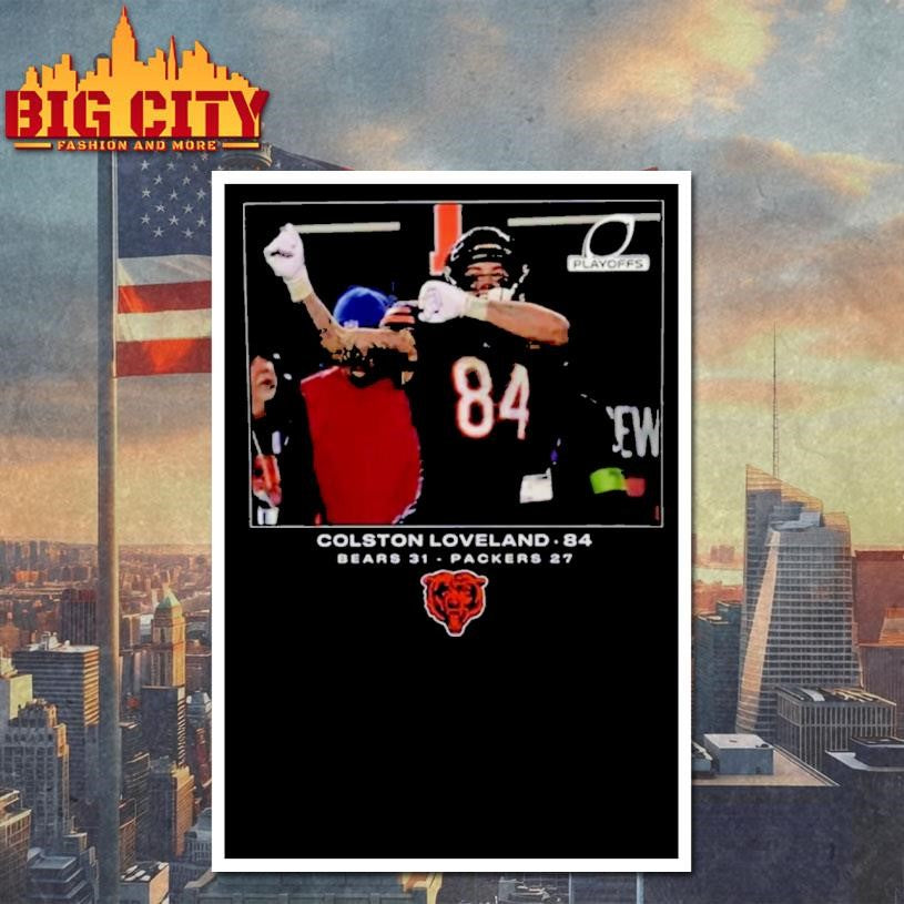 Bears Colston Loveland Flash Features Wild Card Shirt