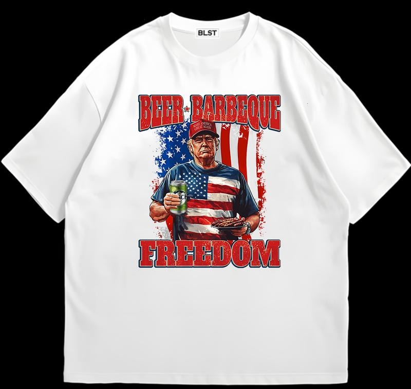 Beer Barbeque Freedom Bussch Lime Shirt 4th Of July T-Shirt Cotton Edgy Streetwear Hoodie, Sweatshirt | WearSparks.com