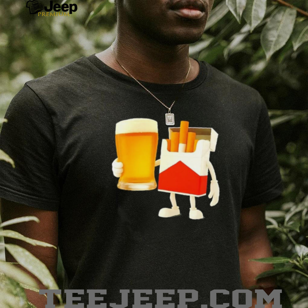 Beer and Marlboro Cigs meme shirt