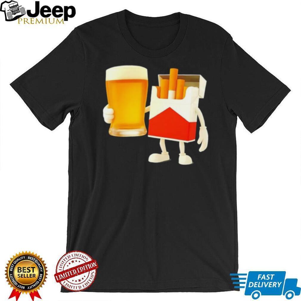 Beer and Marlboro Cigs meme shirt