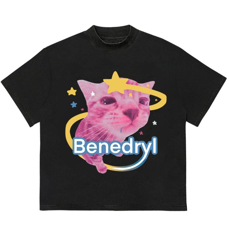 Benadryl Sleepy Cat T-Shirt Customizable Vintage Tee for Fans Retro Vintage Hoodie, Sweatshirt | WearSparks.com