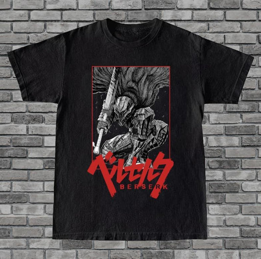 Berserker Armor T-shirt - Vintage Graphic Manga T-shirt - Authentic Black Swordsman Apparel - Dragonslayer shirt