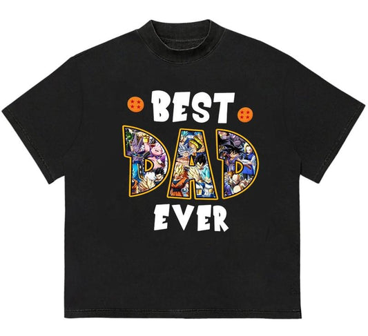 Best Dad Ever Dragonball Z T-Shirt Trendy Gift for Him Edgy Streetwear