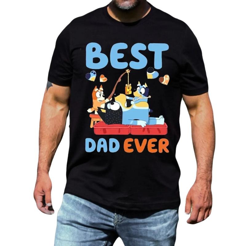 Best Dad Ever Funny Bluey Daddy Vintage Shirt, Bluey Dad Retro Tee, Bluey Family Shirt, Super Hero Dad Tee, Fathers Day Shirt, Gifts For Himstyle{n002}2