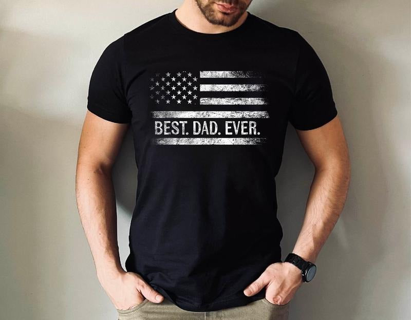 Best Dad Ever Shirt, Best Dad Ever American Flag Shirt, Vintage Dad Shirt, Retro Dad, Father's Day Shirt, Dad Gift