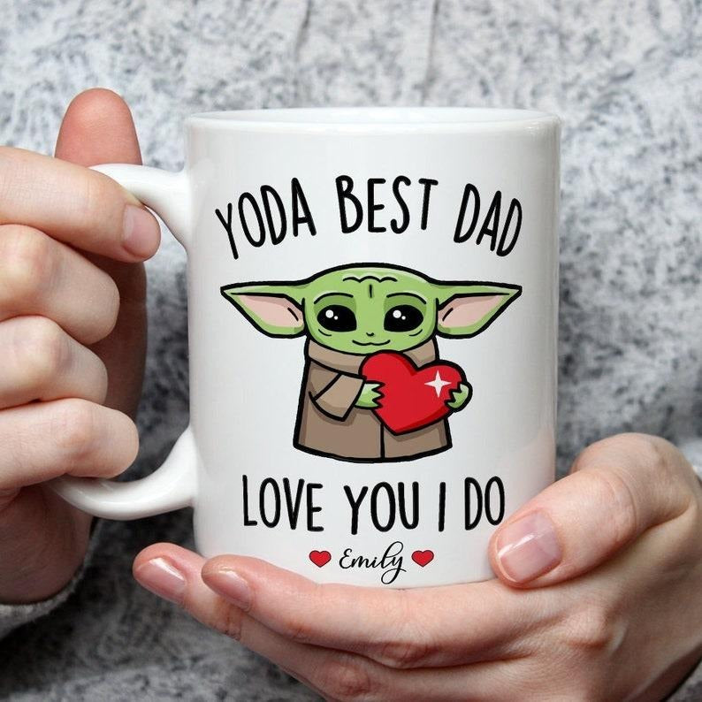 Best Dad Ever, Fathers day Gift, Dad Christmas Gift, Dad Gift, Yoda Best Dad Mug, Best Dad Ever Yoda, Dad Gifts from Daughter, Funny Dad Mug