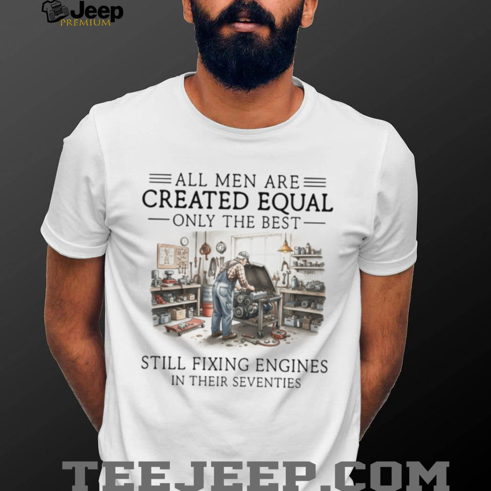 Men Fixing Engines In Their Seventies Mechanic Tradesman T shirt
