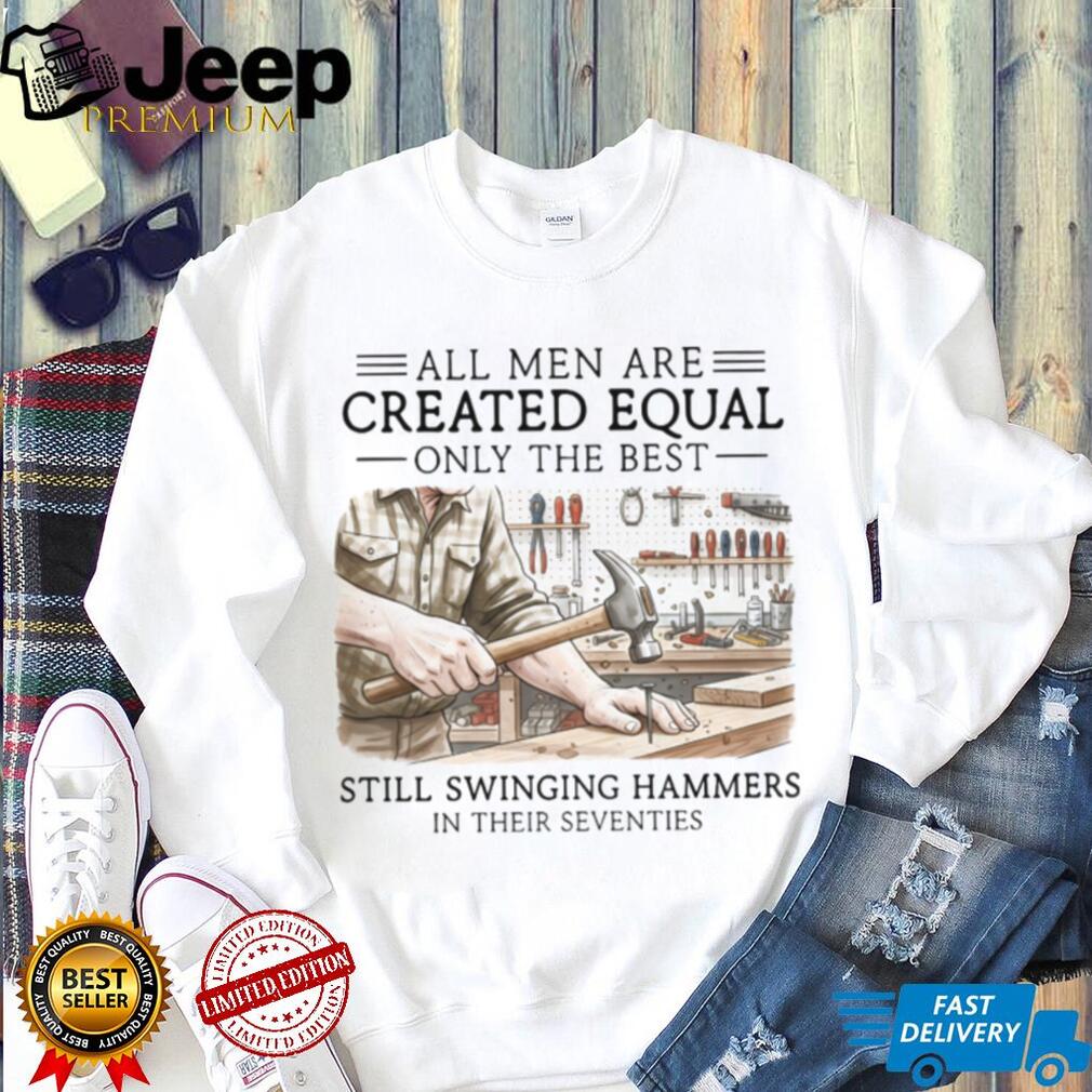 Men Swinging Hammers In Their Seventies Carpenter T Shirt