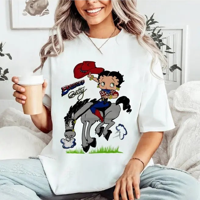 Betty Boop Shirt, Betty Boop Cowboys Shirt, Betty Boop Tee Shirt, Funny Shirt, Gift For Betty Boop Fan