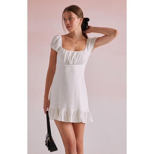 Beverly and Beck Women's Camille Tie Back Mini Dress