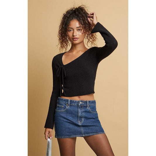 Beverly and Beck Women's Sophia Asymmetrical Tie Sweater