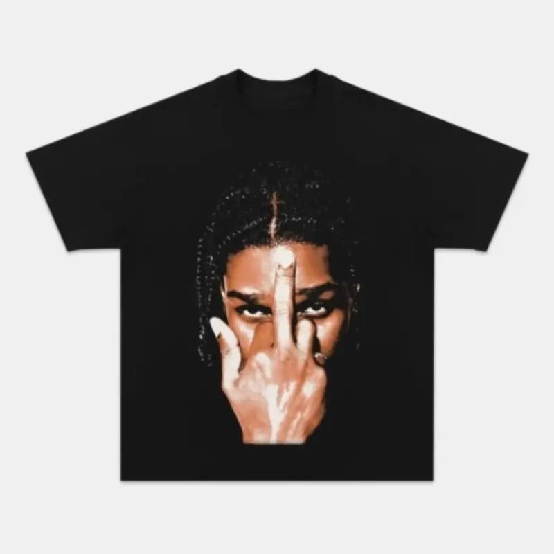 Big Face Rap Graphic Tee featuring ASAP Rocky - Retro and Bold