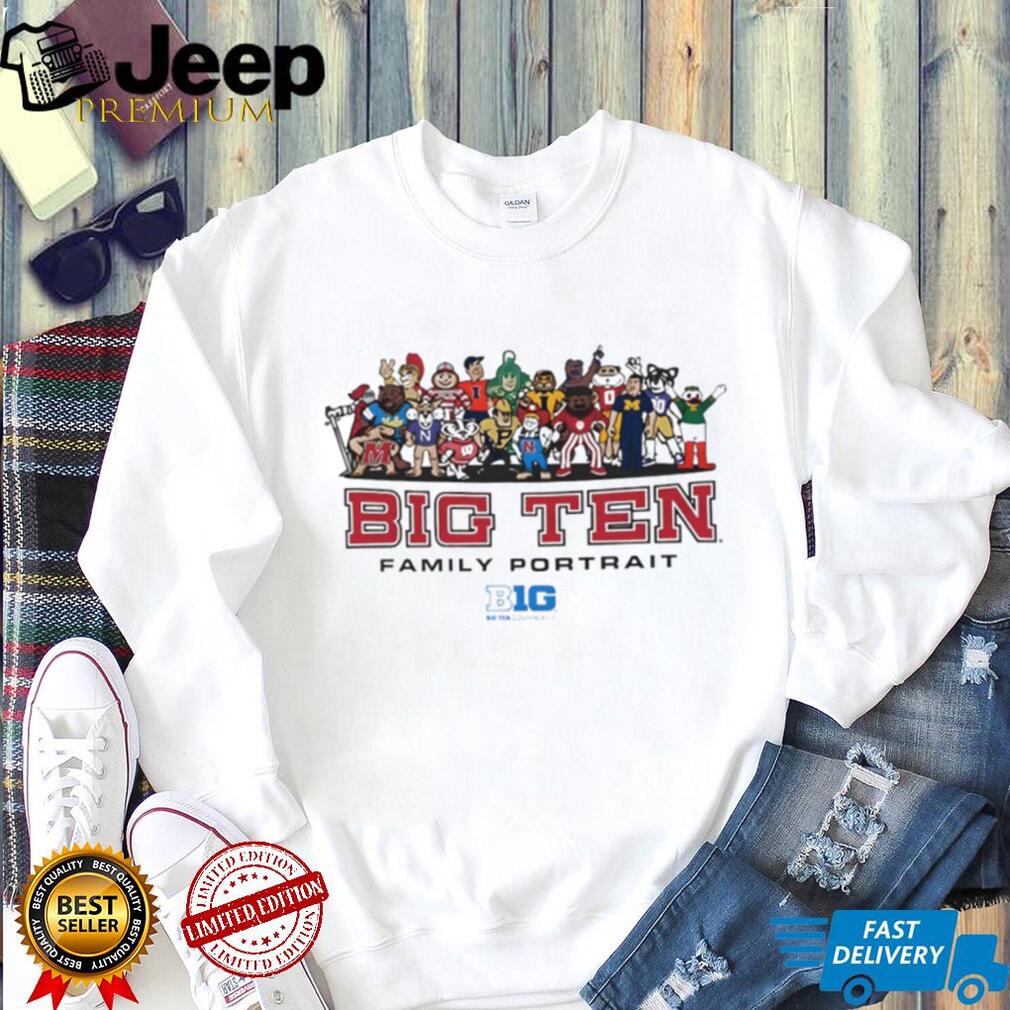 Big Ten Family Portrait All Mascots Conference Graphic T Shirt