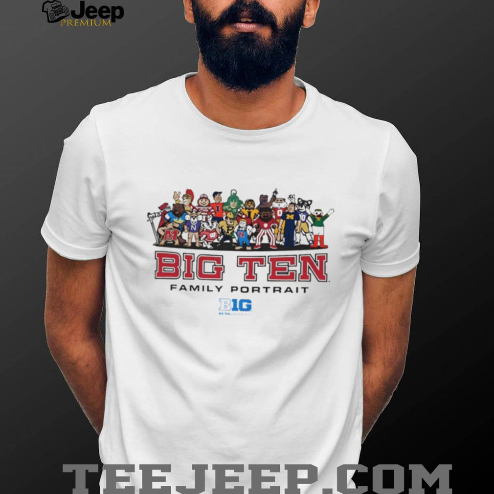 Big Ten Family Portrait All Mascots Conference Graphic T Shirt