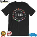 Big Ten Football Conference All Teams Helmet Circle T Shirt