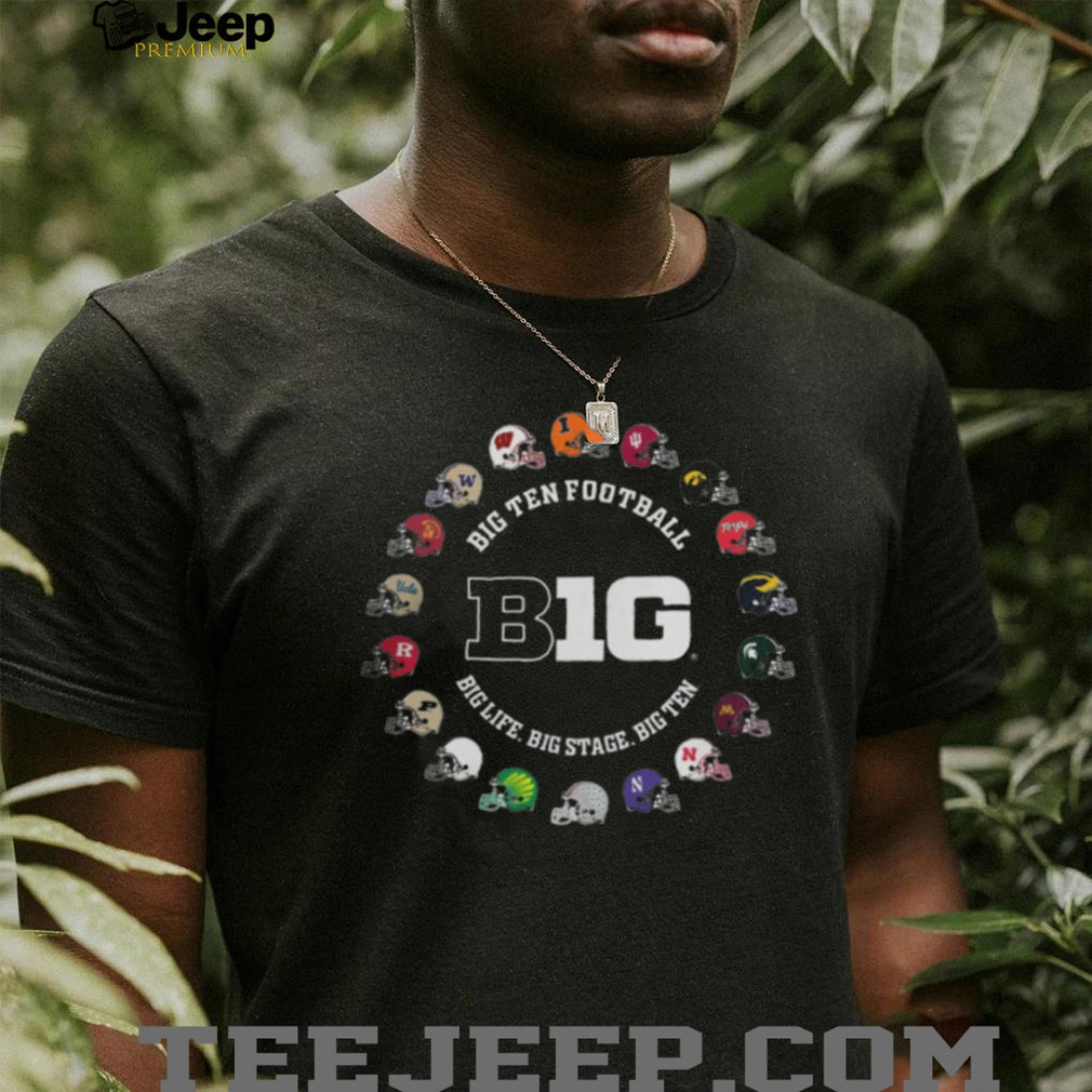 Big Ten Football Conference All Teams Helmet Circle T Shirt