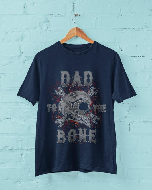 Biker Dad T Shirt Dad To The Bone With Skull And Cross Wrenches Art Gift For Motorcyclist Dad Hoodie, T-shirt and sweater