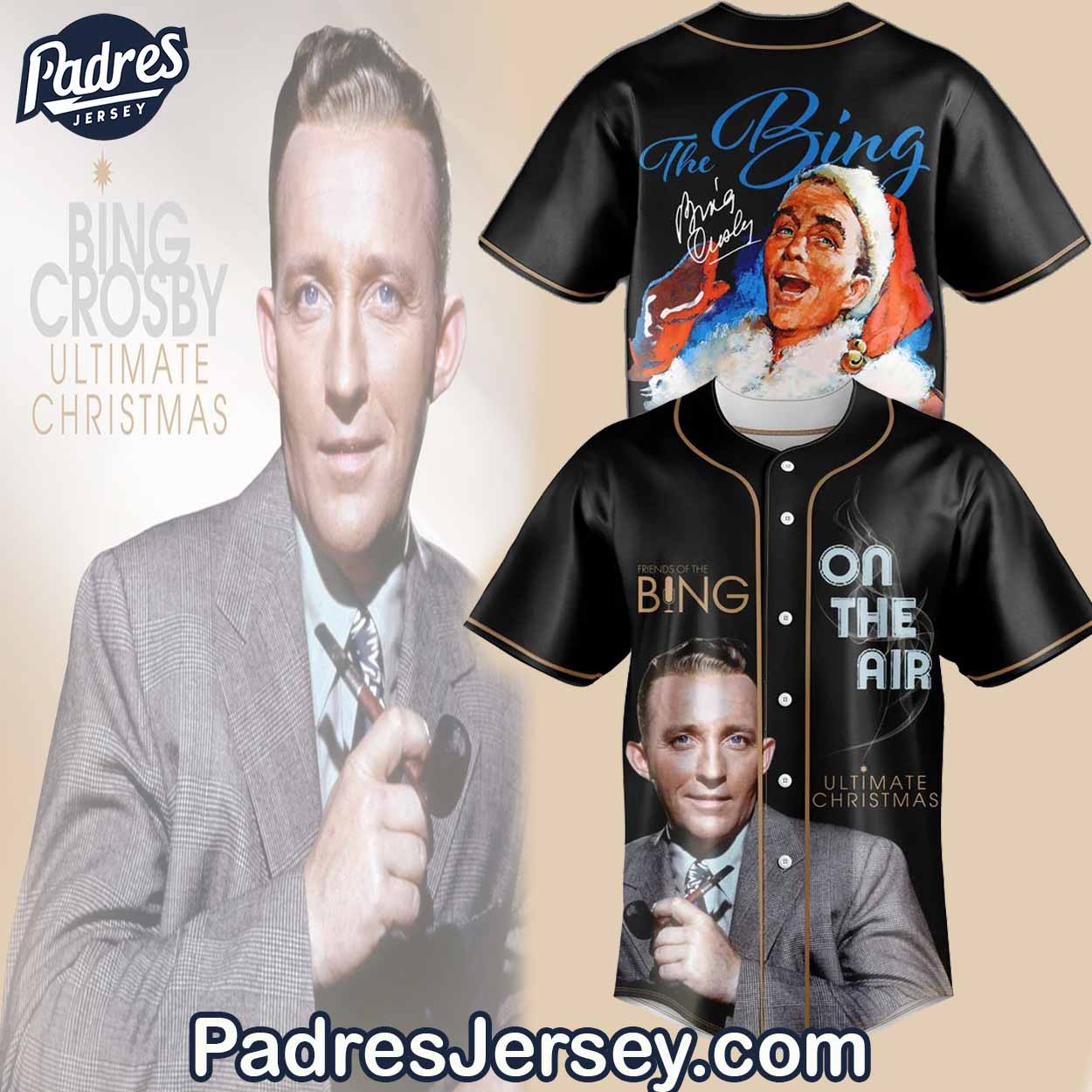 Bing Crosby Ultimate Christmas Baseball Jersey Lovers - Padres Jersey Oasis: Elevate Your Baseball Style Game... (Image 1)