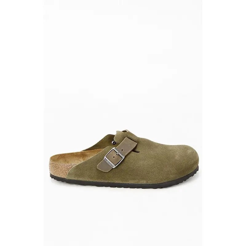 Birkenstock Men's Boston Mixed Leather Clog Thyme - Multicolor