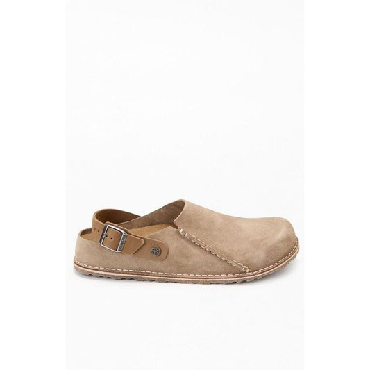 Birkenstock Men's Lutry Premium Suede Clog Taupe - Multicolor