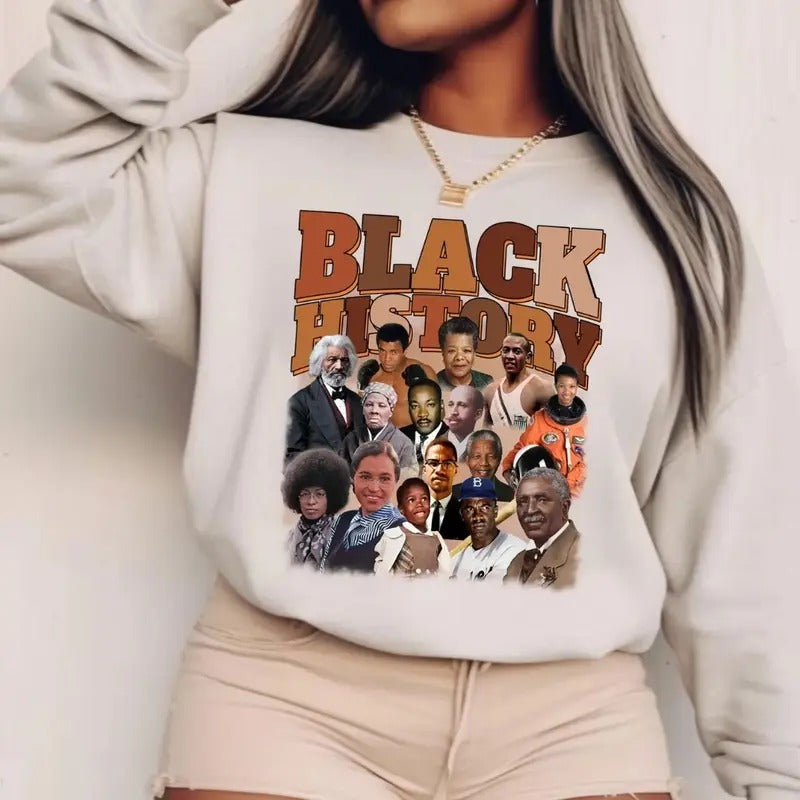 Black History Month Characters Bootleg Style Sweatshirt, Hoodie, T-Shirt, Black History Shirt, Black History Month Shirt,...